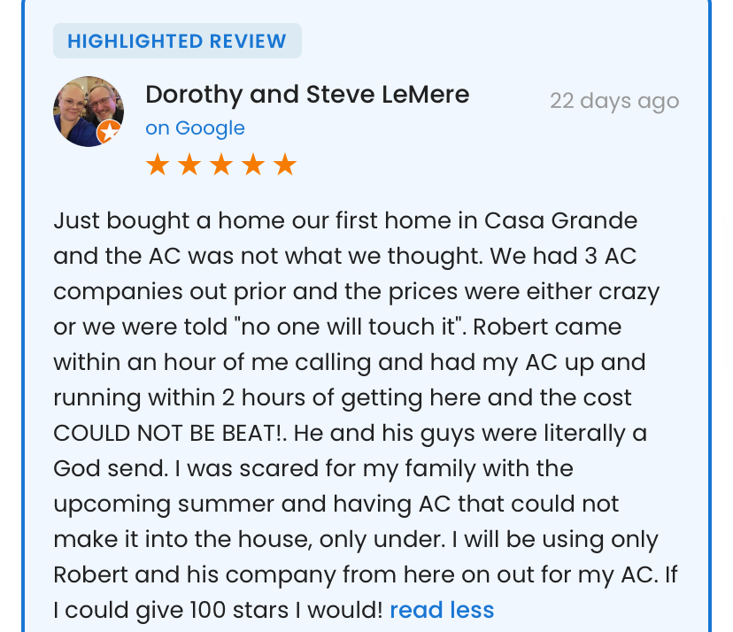 AirAid customer review screenshot from Dorothy